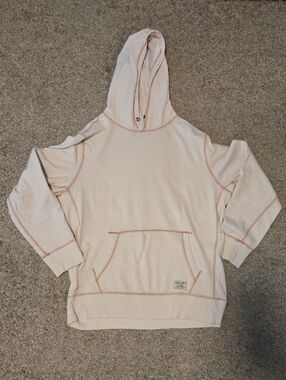 Abercrombie & Fitch Pale Pink Hooded Pullover with Contrast Stitching